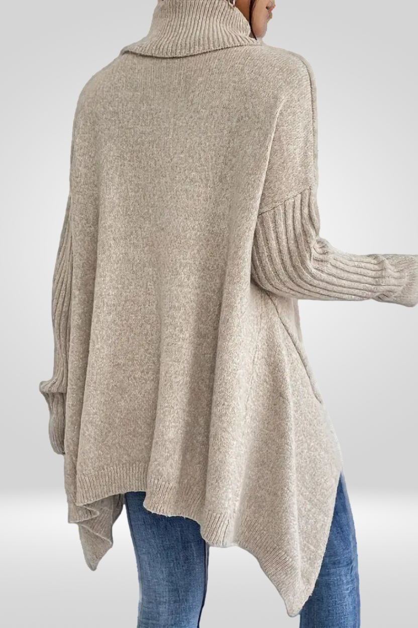 Irmtraud | Damen Oversized Rollkragenpullover aus Strick
