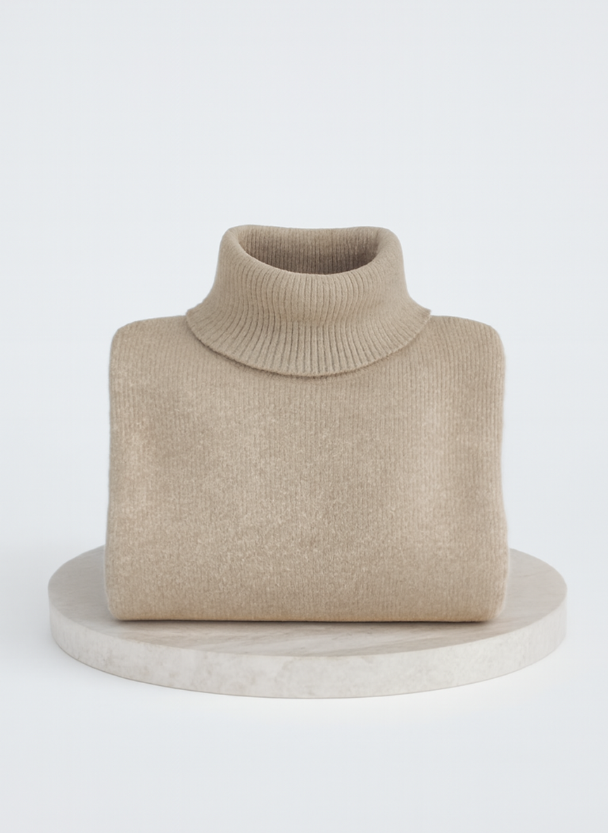 Irmtraud | Damen Oversized Rollkragenpullover aus Strick