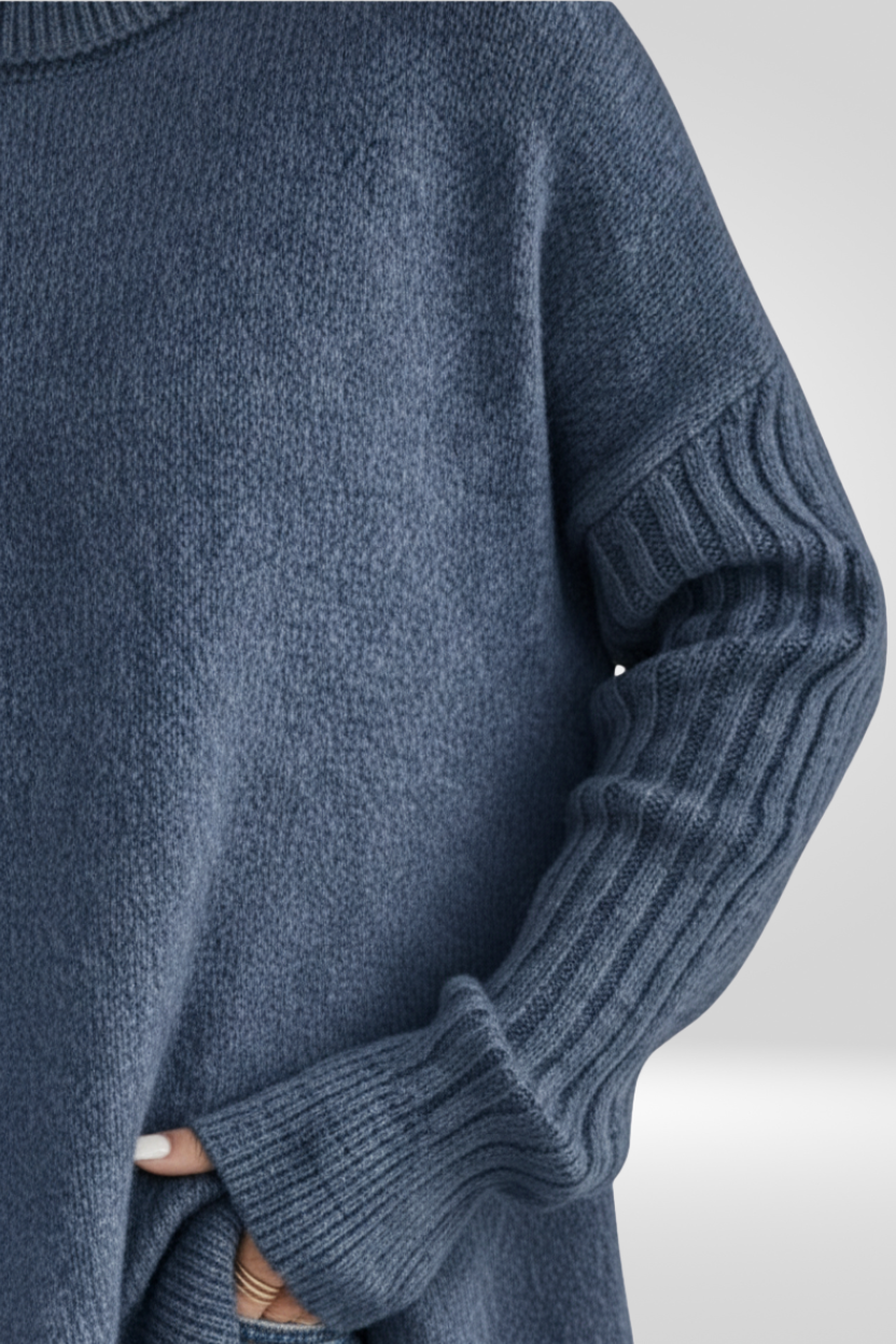 Irmtraud | Damen Oversized Rollkragenpullover aus Strick