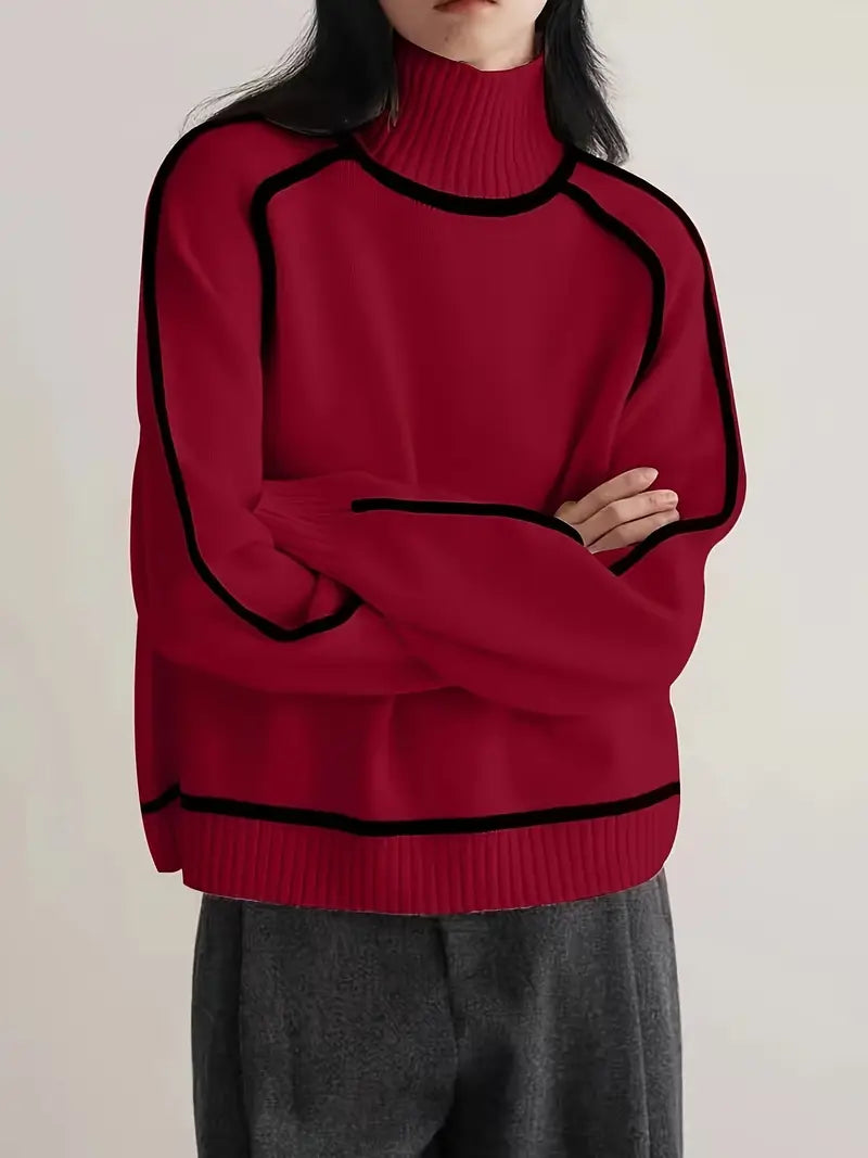 Levka | Oversized Damen Rollkragenpullover