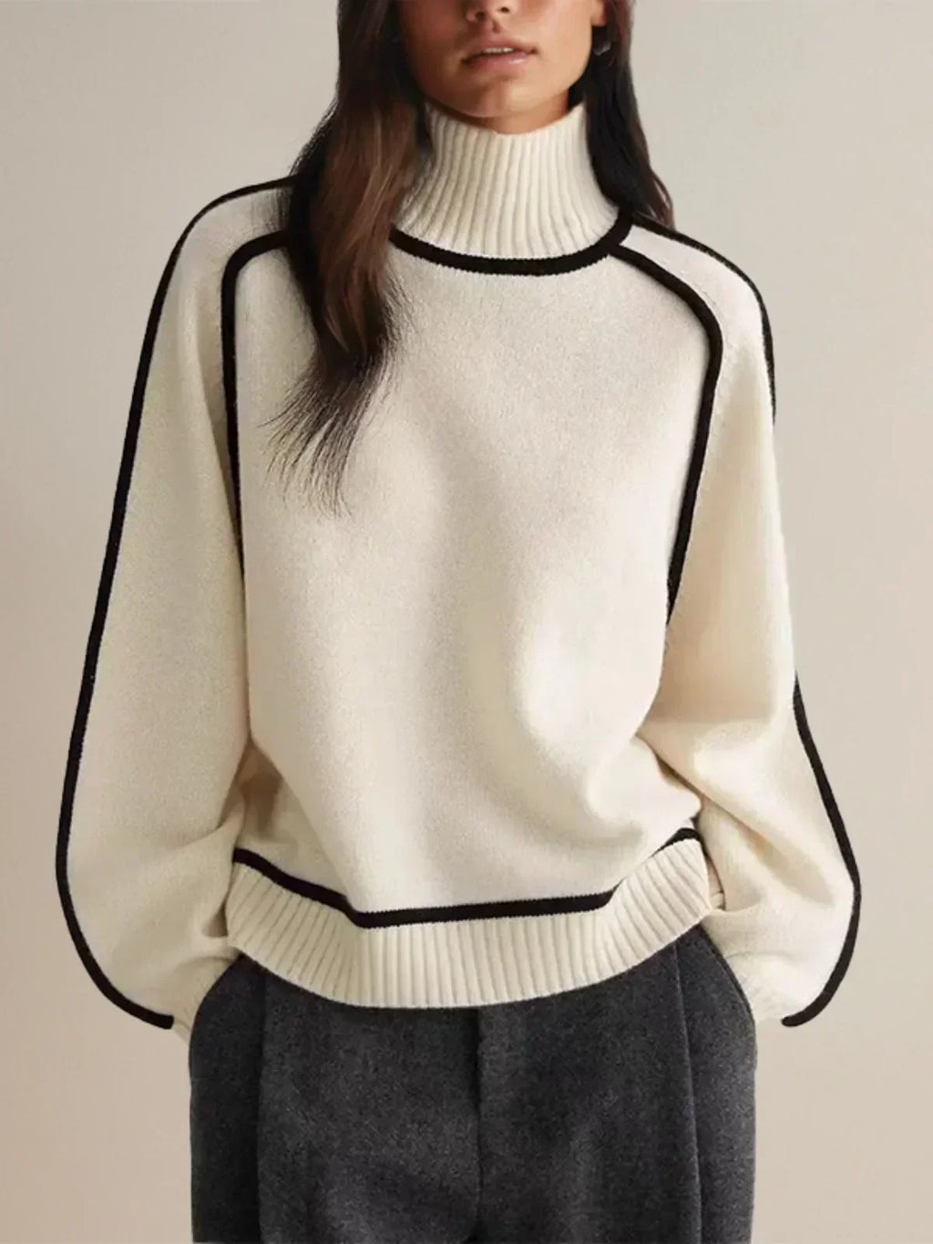 Levka | Oversized Damen Rollkragenpullover