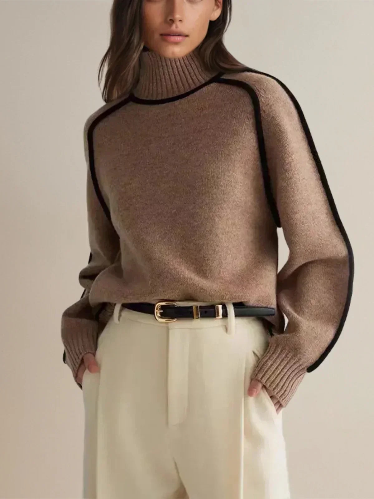 Levka | Oversized Damen Rollkragenpullover