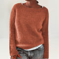 Lunara | Damen Rundhals Strickpullover mit langen Ärmeln
