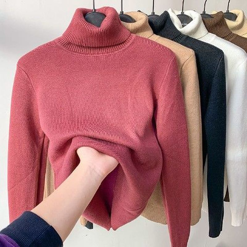 Norberta | Damen Gefütterter Rollkragenpullover - Warm und Gemütlich