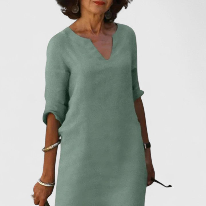 Alayah - Bequemes V-Ausschnittkleid