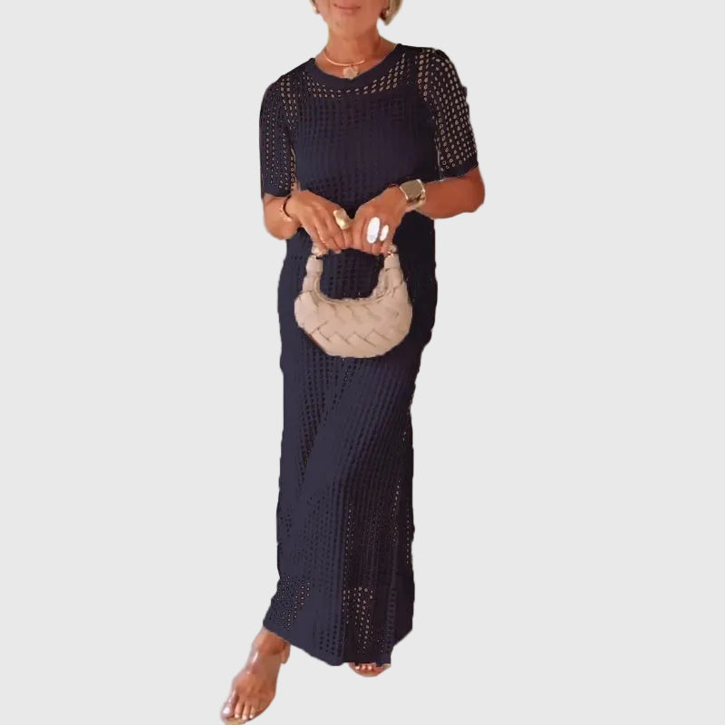 Adeline - Cut-Out Lange Maxikleid + Kostenloses Unterkleid