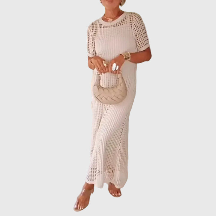 Adeline - Cut-Out Lange Maxi-Kleid + Gratis Innenkleid