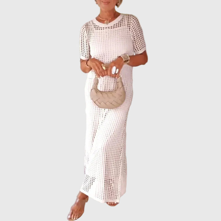 Adeline - Cut-Out Lange Maxi-Kleid + Gratis Innenkleid