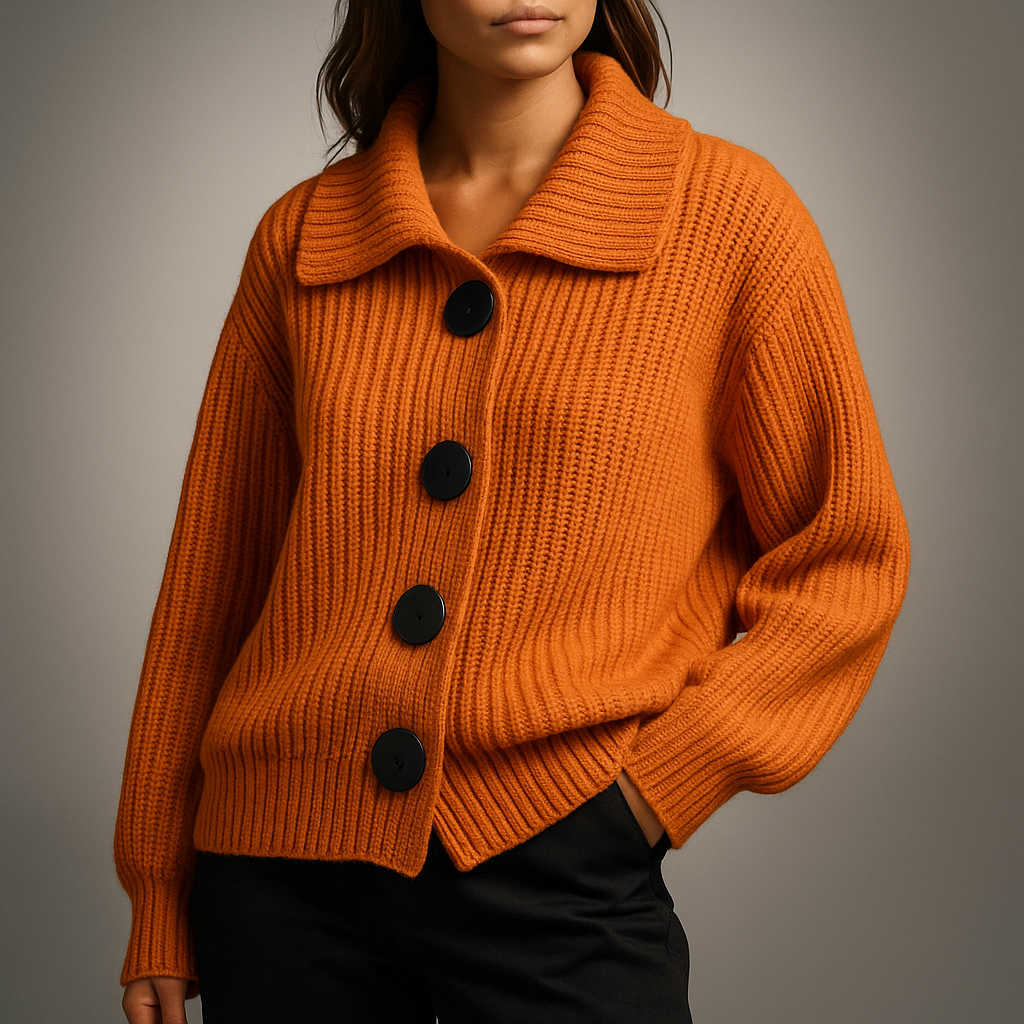 Thordena | Oversized Strickjacke für Damen mit Knopfdetails