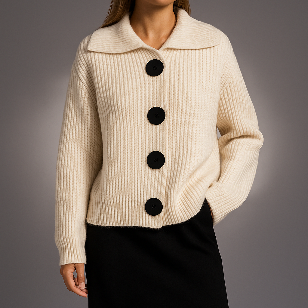 Thordena | Oversized Strickjacke für Damen mit Knopfdetails