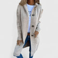 Vrenike | Damen Hoodie-Strickjacke in Langform