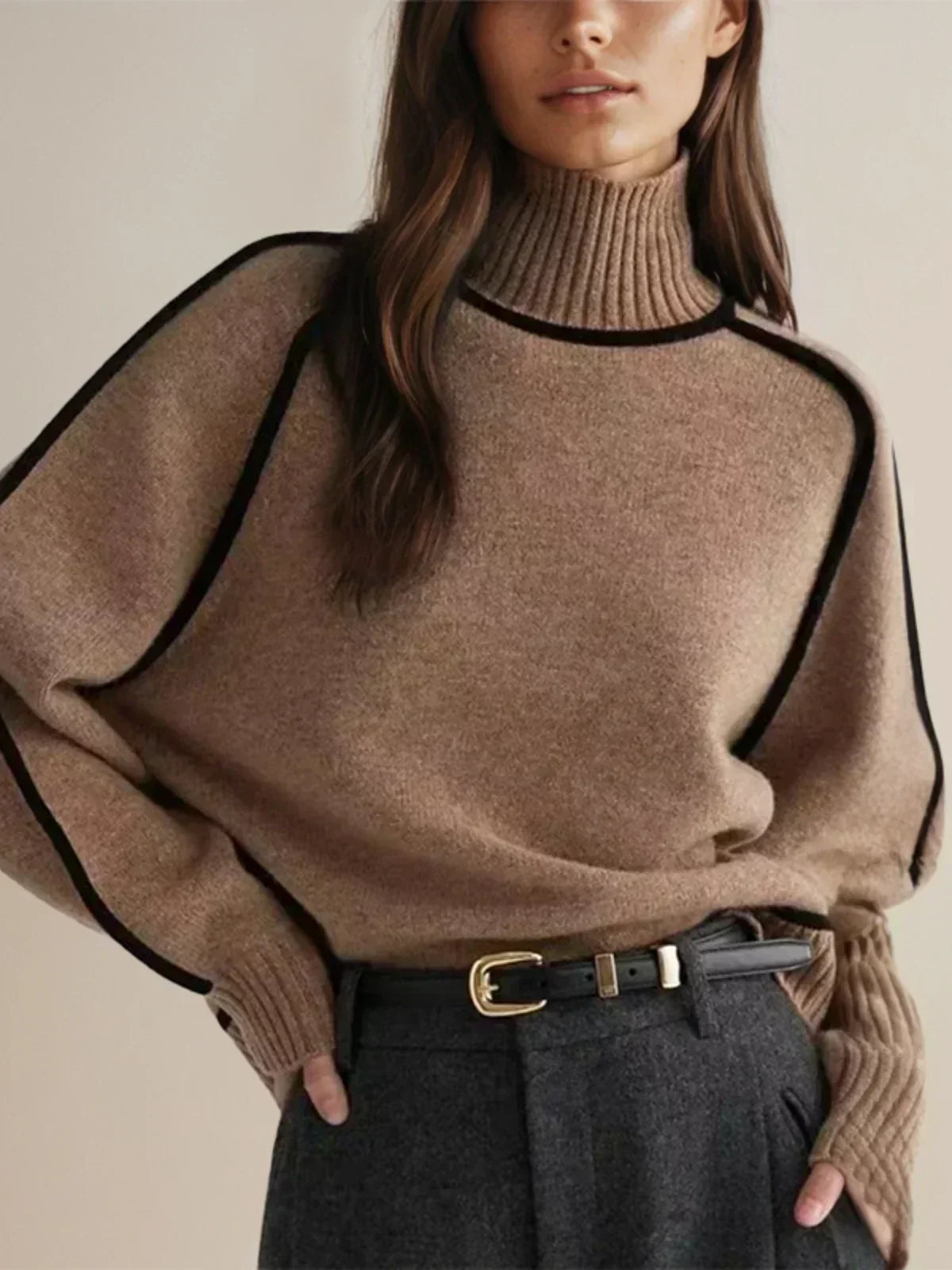 Walpurga | Damen Strickpullover mit Rollkragen