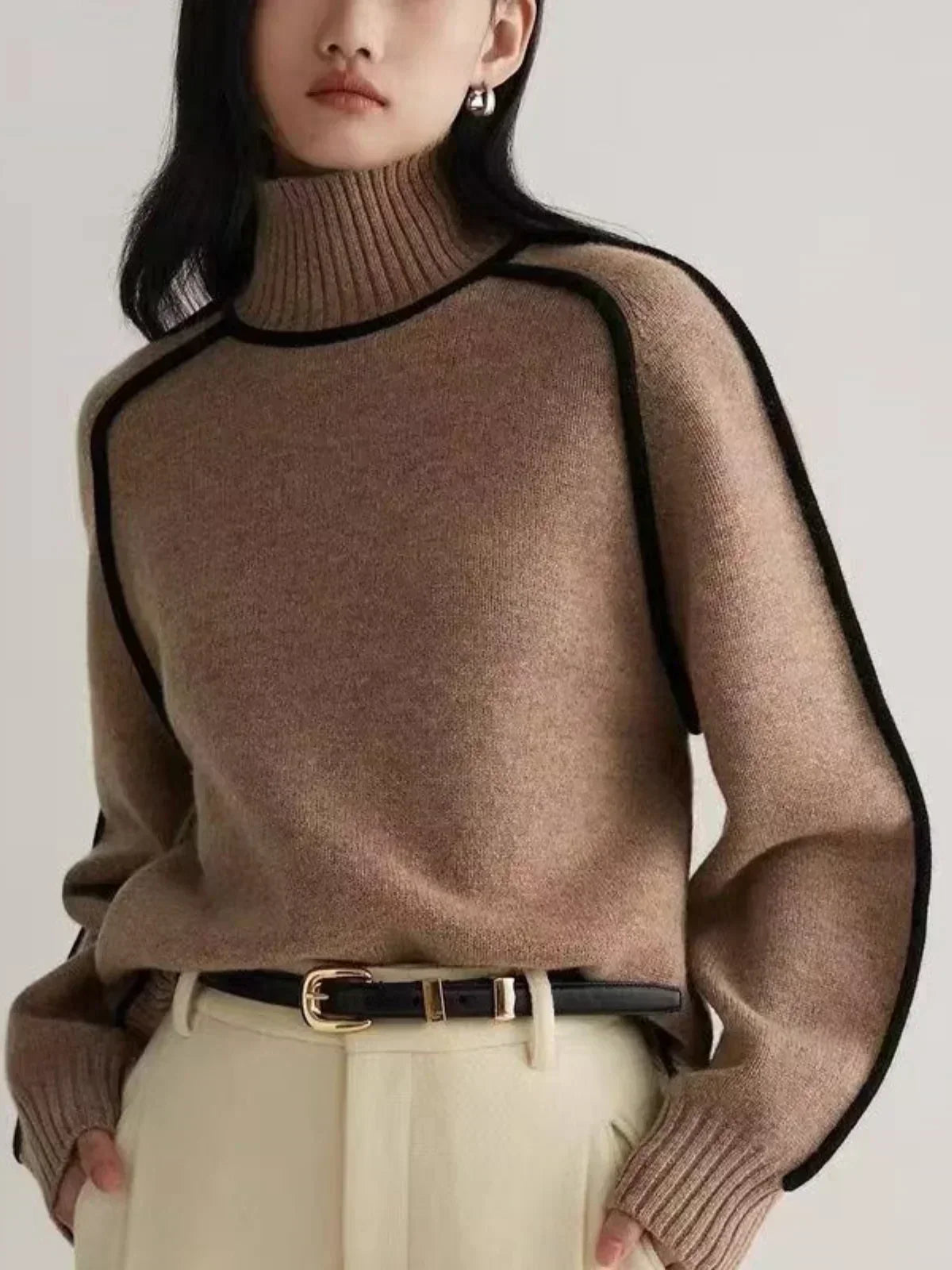 Walpurga | Damen Strickpullover mit Rollkragen
