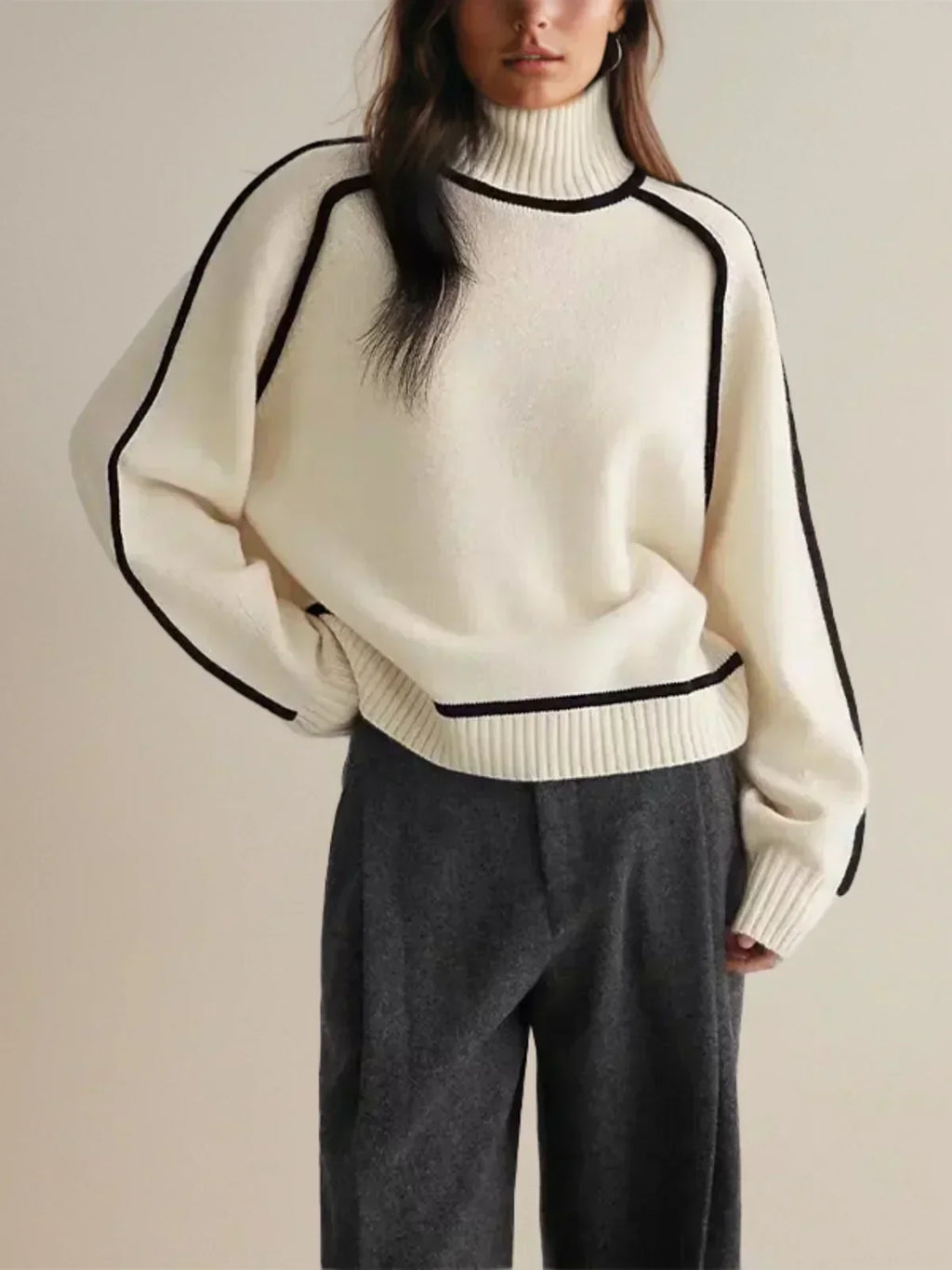 Walpurga | Damen Strickpullover mit Rollkragen