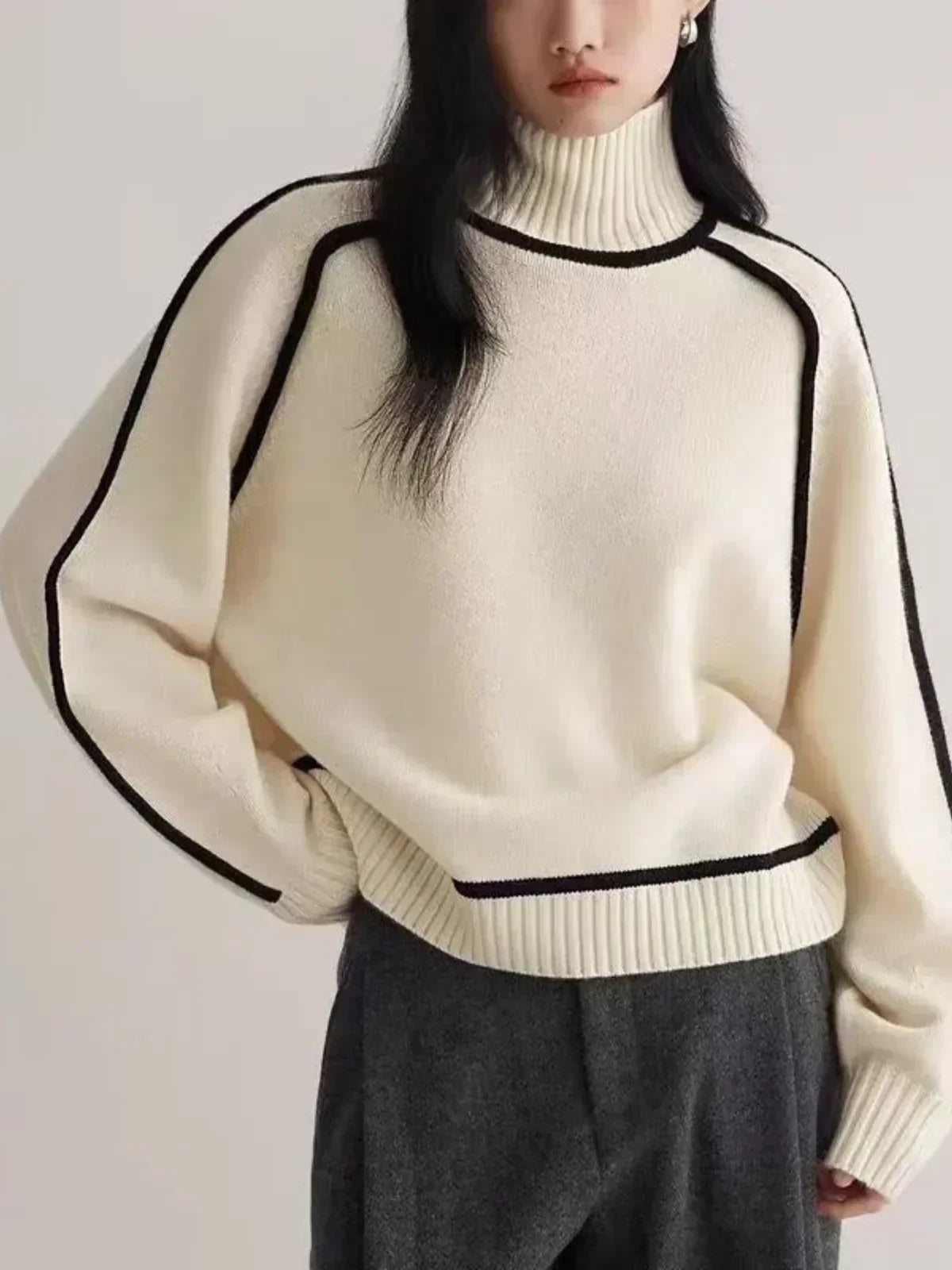 Walpurga | Damen Strickpullover mit Rollkragen