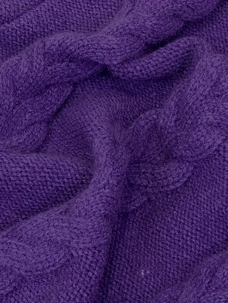 Wendeline | Damen Langarm Rollkragenpullover mit Zopfmuster