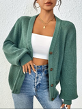 Wibela | Damen Oversized Strickjacke mit Knopfdetails