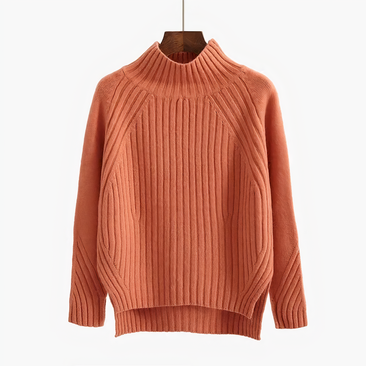 Wibula | Damen Stehkragen-Pullover aus Rippenstrick