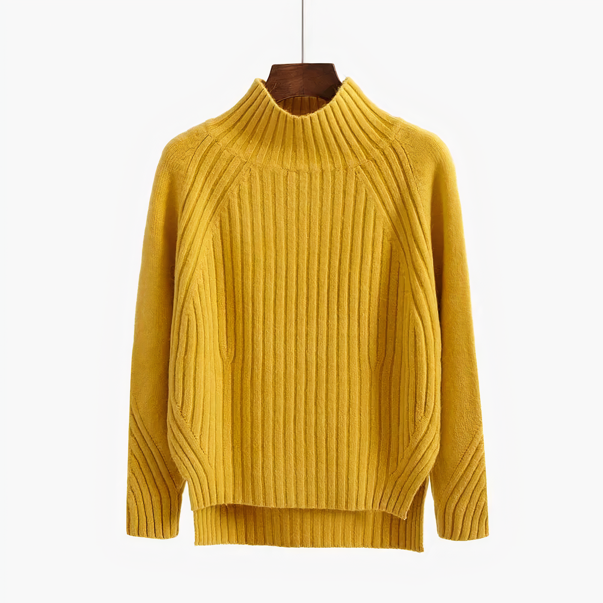 Wibula | Damen Stehkragen-Pullover aus Rippenstrick