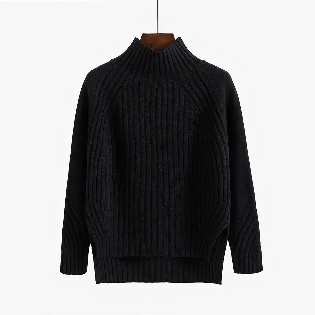 Wibula | Damen Stehkragen-Pullover aus Rippenstrick