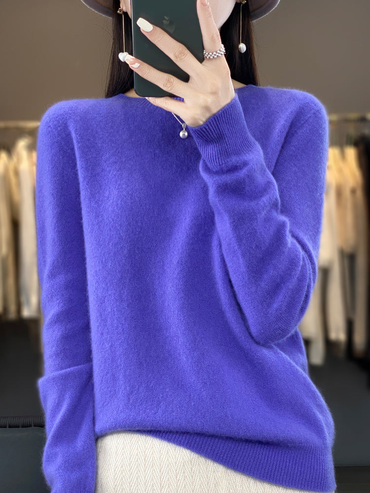 Wiltina | Damen Rundhals Langarm Strickpullover
