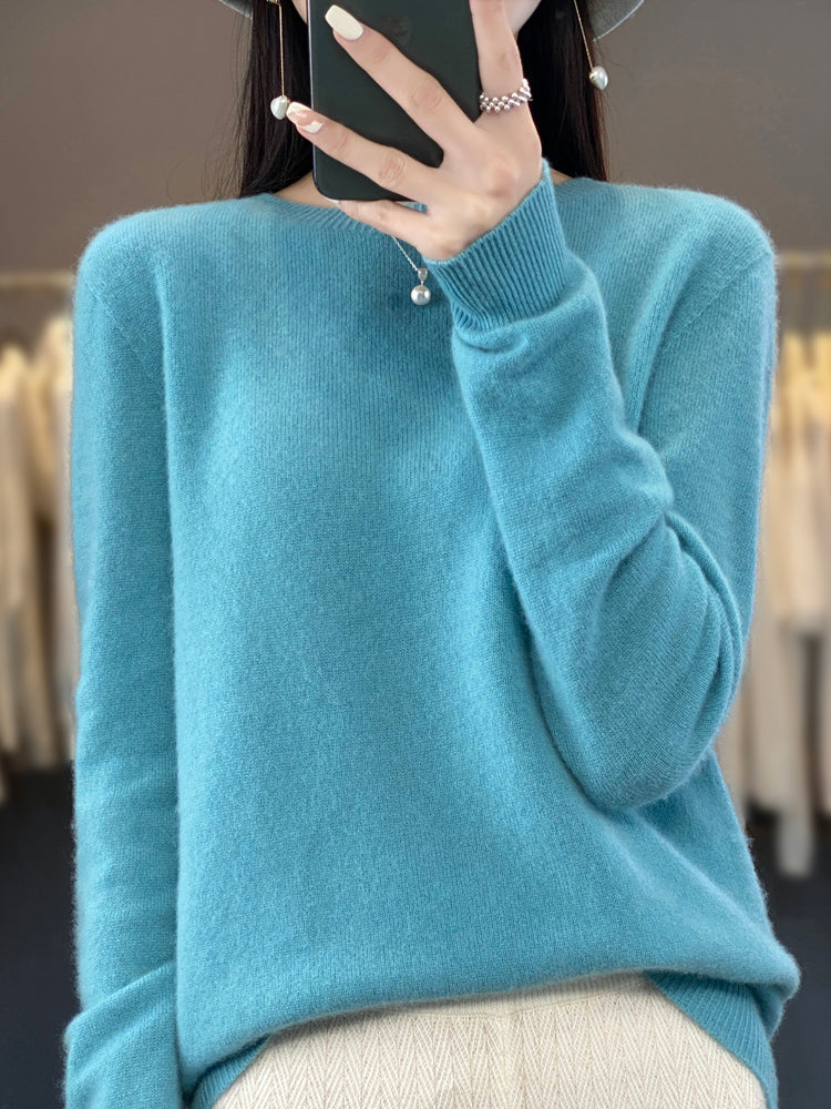 Wiltina | Damen Rundhals Langarm Strickpullover