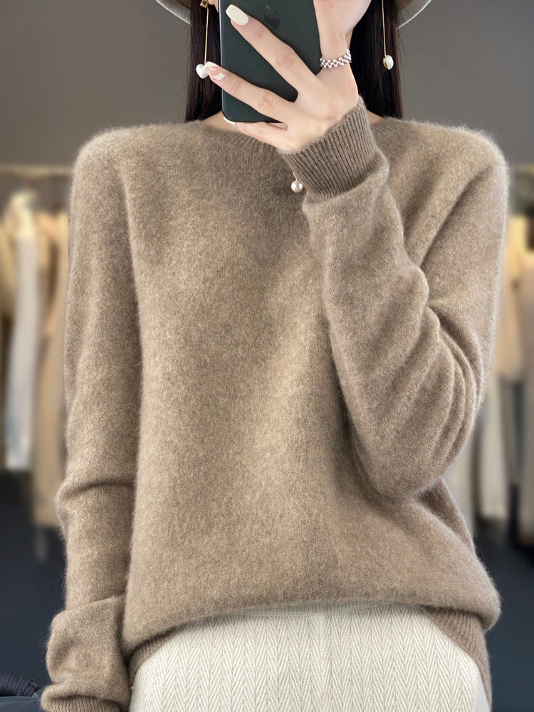 Wiltina | Damen Rundhals Langarm Strickpullover