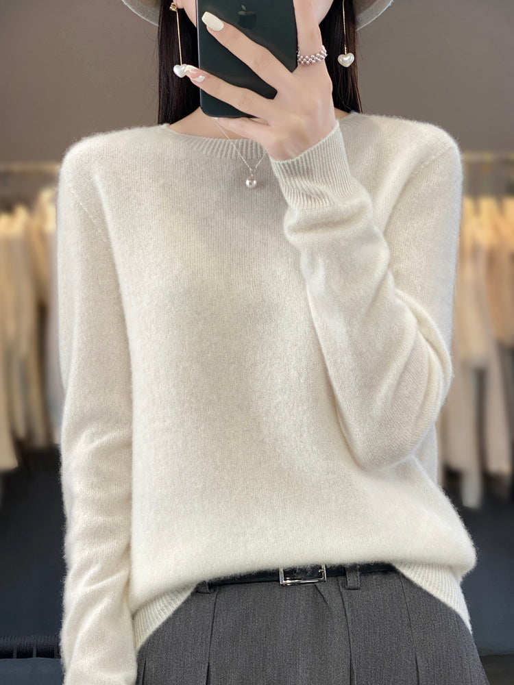 Wiltina | Damen Rundhals Langarm Strickpullover