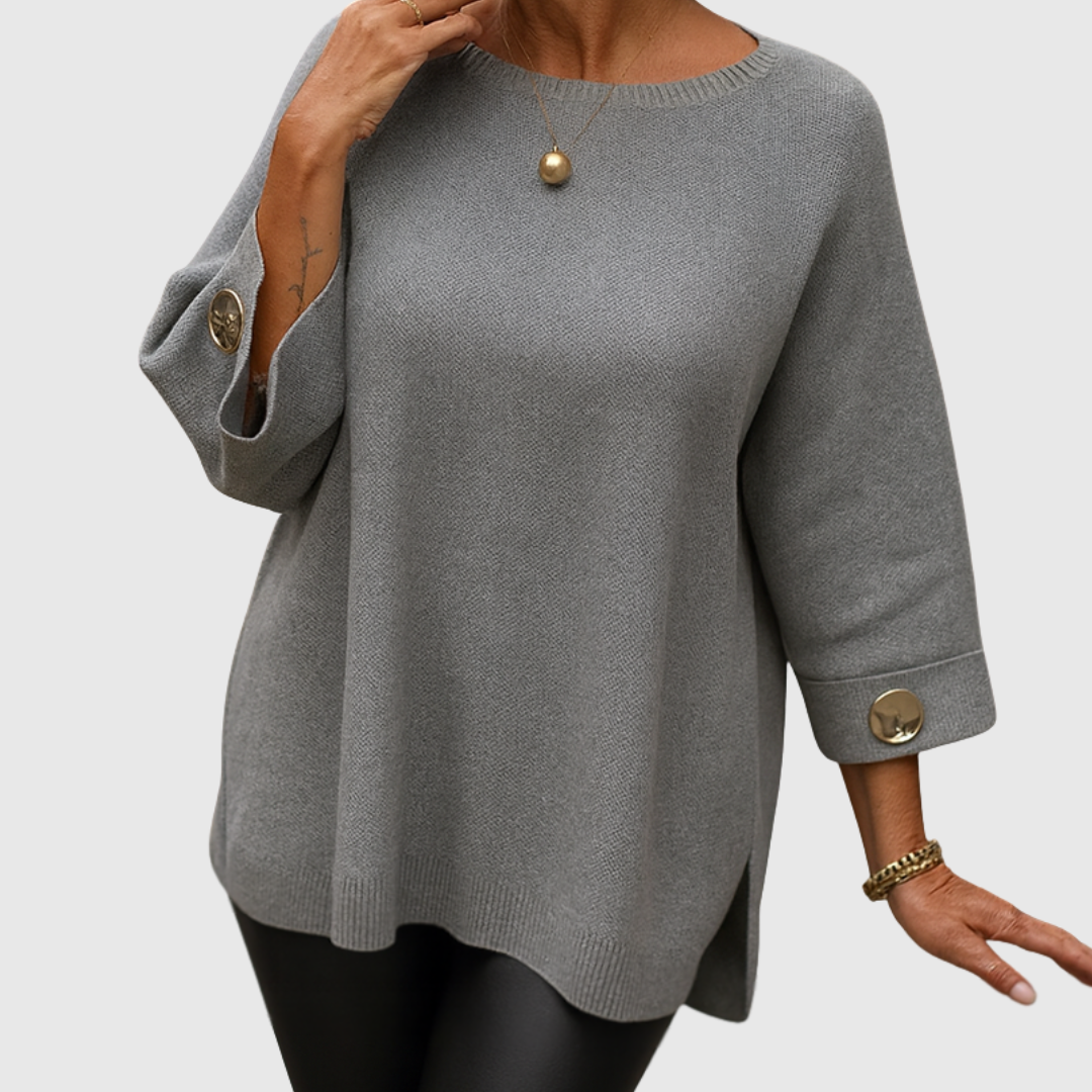 Wiltje | Damen Oversized Rundhals Strickpullover