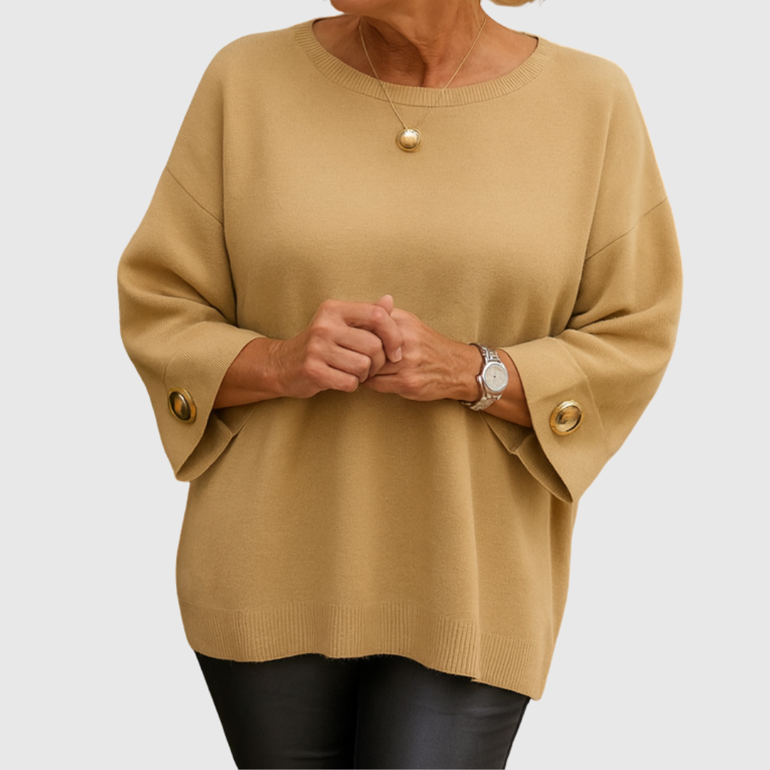 Wiltje | Damen Oversized Rundhals Strickpullover