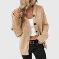 Wiltrud | Oversize Damen Strickjacke mit Knopfdetails