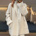 Wulfhild | Damen Oversized Strickjacke mit praktischen Taschen