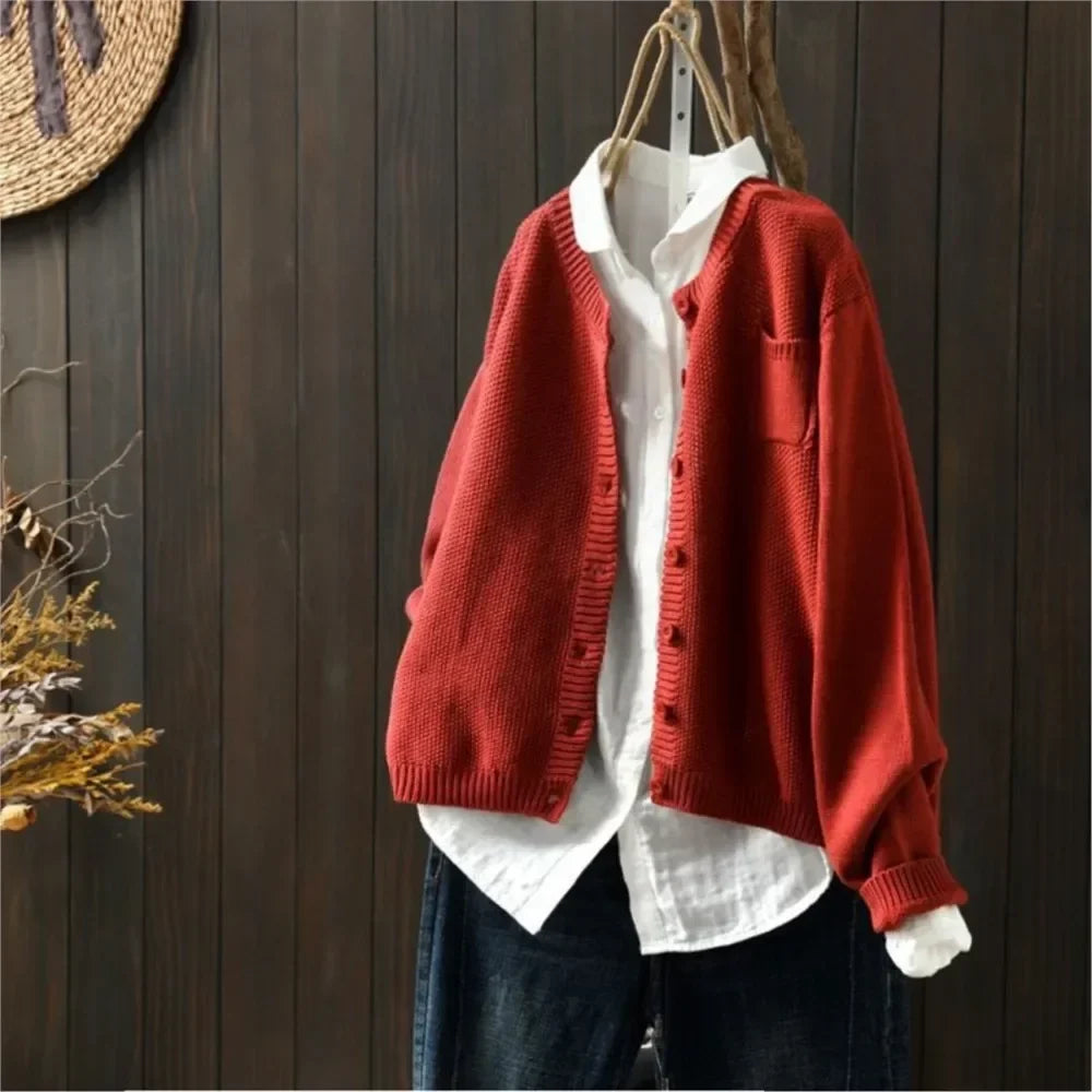 Wulfina | Damen Strickjacke in lässiger Passform